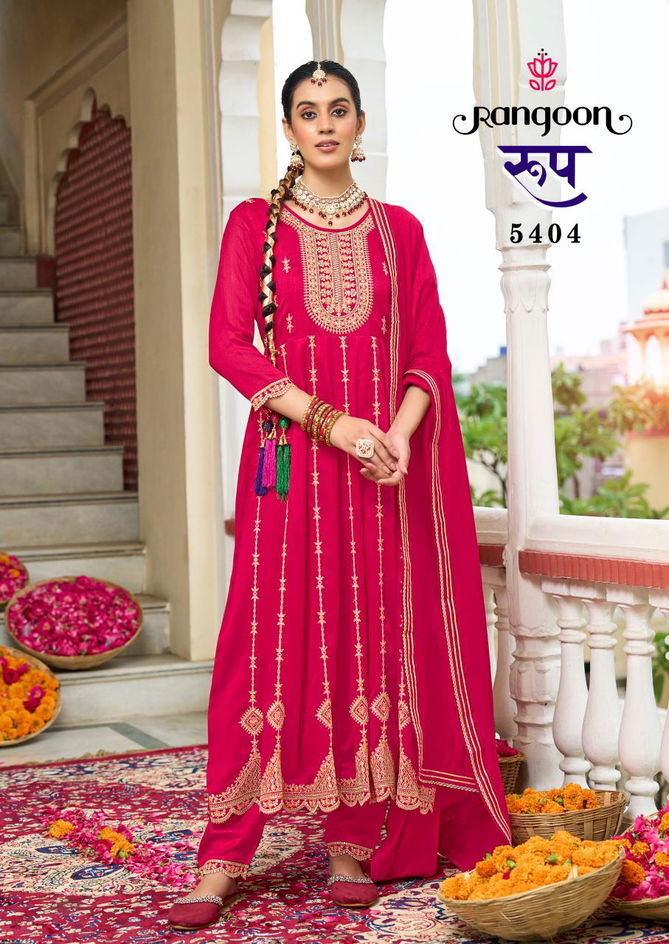 Roop By Rangoon Silk Anarkali Kurti With Bottom Dupatta Wholesalers In India